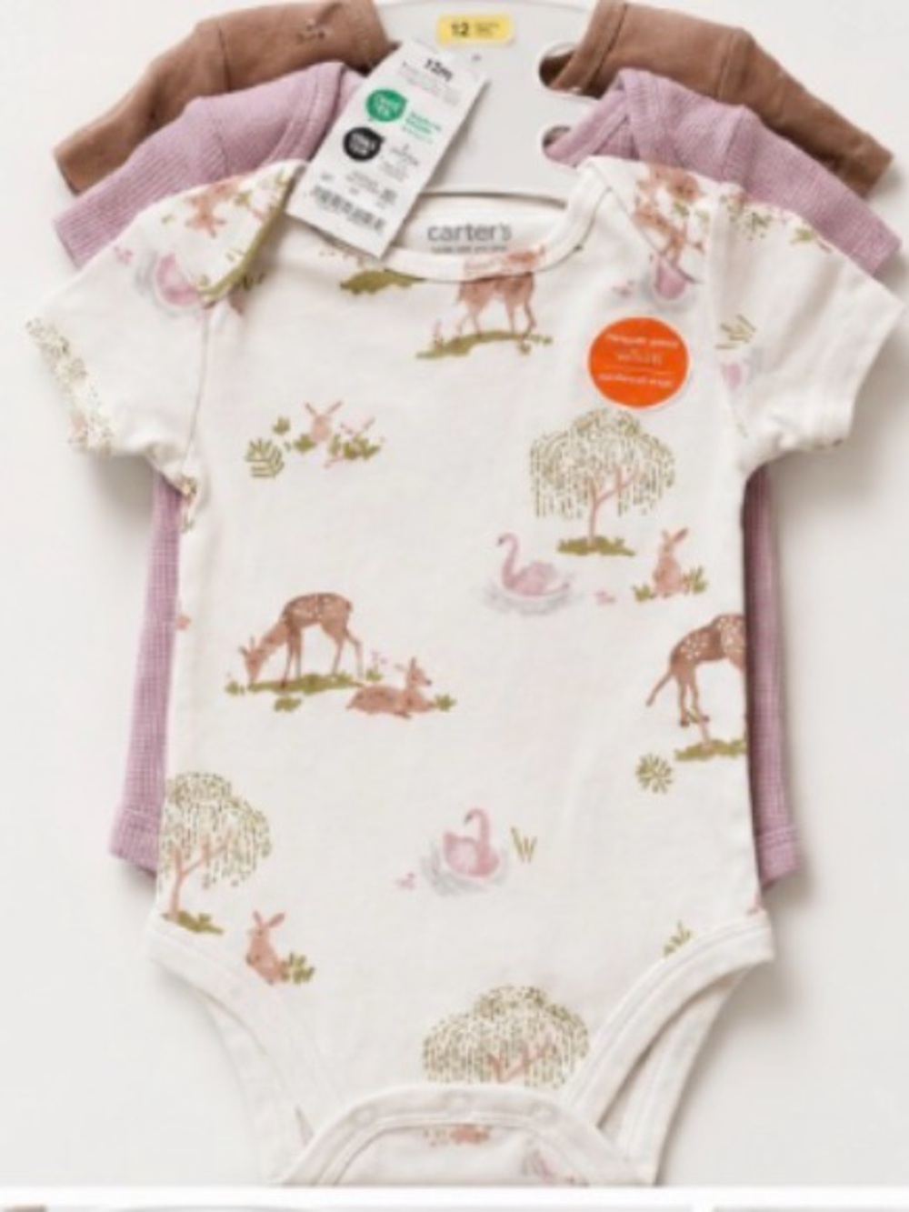 Carter’s Baby Bodysuit Set NWT Size 12M | 3-Pack Short Sleeve Onesies NWT
